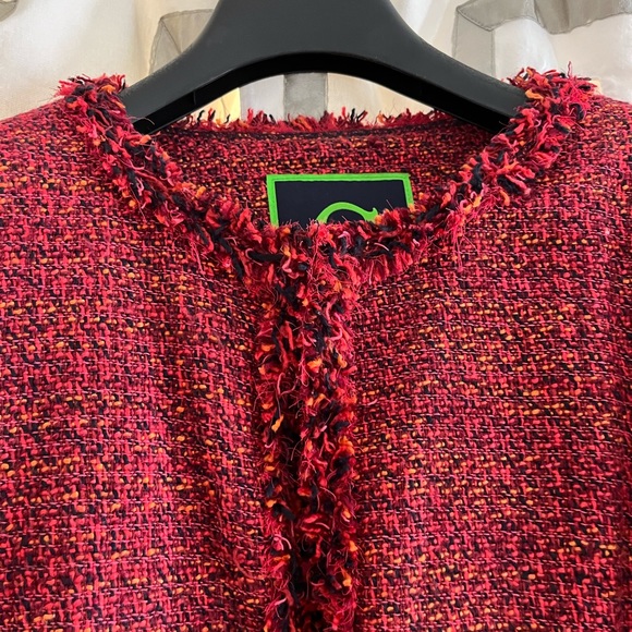 Burgundy tweed jacket - Picture 2 of 7